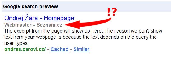 google snippet